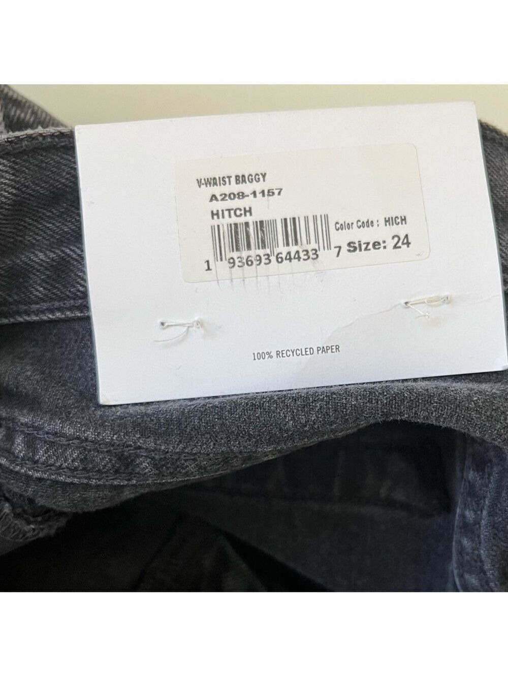 AGOLDE V-Waist Baggy Jeans Size 24 - Picture 10 of 14